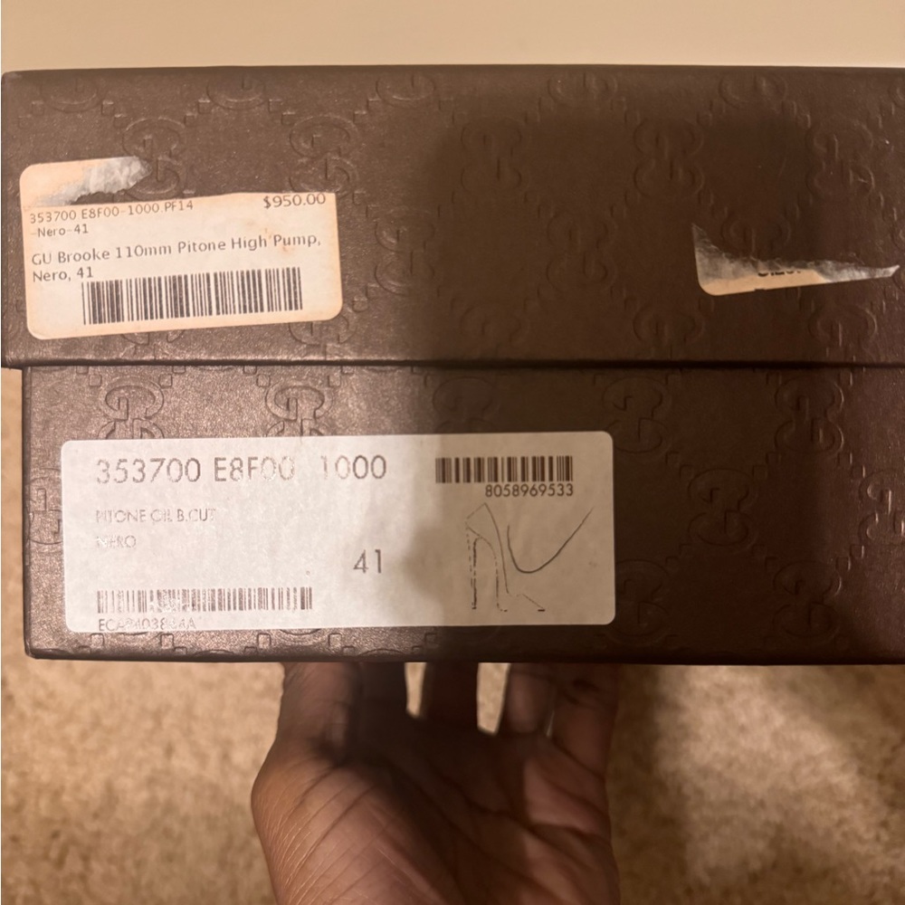 Black Gucci Python Pumps - image 2